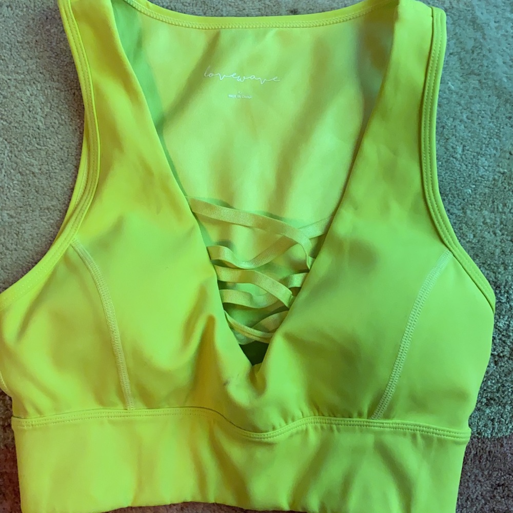 “Love wave” from REVOLVE size xs sports bra